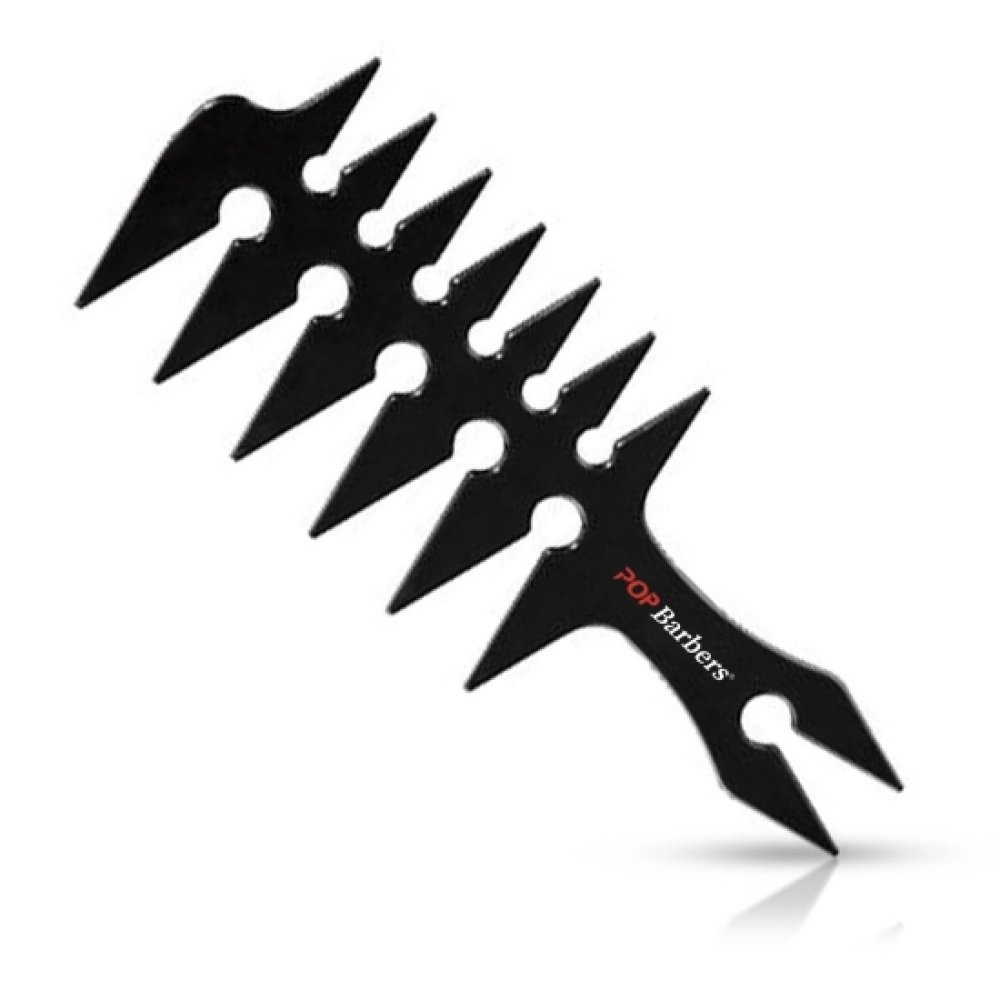 Pieptene pentru aranjat parul - POP BARBERS - Negru 00002668