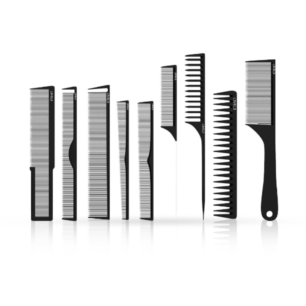 Set 9 piepteni - L3VEL3 - frizerie 00002504